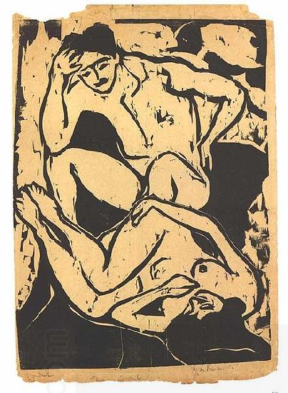 Ernst Ludwig Kirchner Nacked couple on a couch China oil painting art